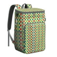 thumbnail image 1 of Colorful Checkered Soft Cooler Bag - 20L Insulated Leakproof Backpack for Travel, Work & Outdoor Adventures, 1 of 5