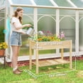 thumbnail image 3 of Outsunny Jardinière Surélevée 45 Pouces x 22 Pouces x 33 Pouces avec Tablette de Rangement, Naturel, 3 of 10