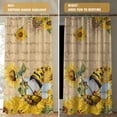 thumbnail image 5 of 2 Pack Sunflower Curtains for Bedroom 52x84 inch with Gnome - Sunflower Decorations and Spring Decorations for The Home, Yellow Kitchen Curtains and Valances Set, 5 of 5