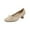 Beige, variant on Womens Black Heels Pointed Toe Shallow Mouth Block Heel Elegant Pumps for Party Work Office