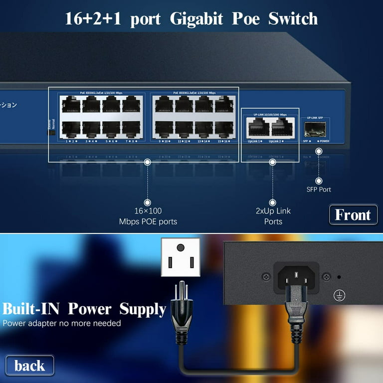 Full gigabit 12-port unmanaged PoE switch-PoE Switch