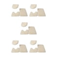 thumbnail image 3 of Transemion 1/2/3/5 3pieces Anti-slid Particles Rug Set Secure And for Slip-free Bathroom Mats For Beige 5PCS, 3 of 6