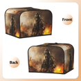 thumbnail image 3 of Balery Apocalyptic Skull Soldier Pattern Oven Cover Kitchen Bread Machine Protector, 4 Slice Toaster Cover for Home, Anti Dust Fingerprint Coaster Cover, 3 of 7