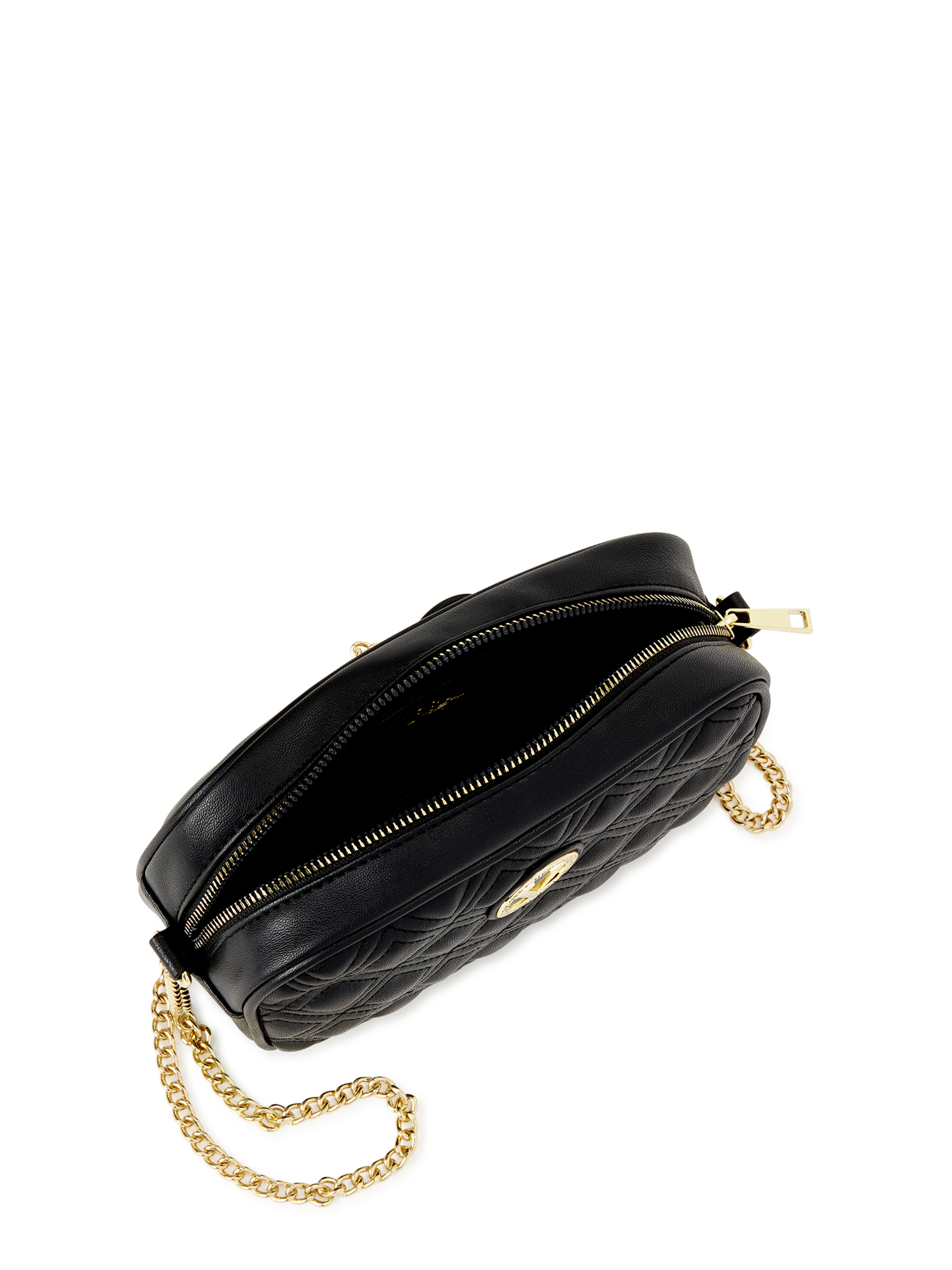 Vera New York Women's Marina Quilted Crossbody Handbag with Chain Straps Black - image 5 of 5