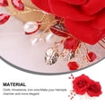 thumbnail image 5 of Niceauty Luxurious Red Rose Hair Comb for Brides and Special Occasions, 5 of 8