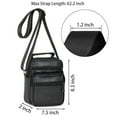 thumbnail image 3 of Spencer Mens Genuine Leather Handbag Shoulder Bag Waterproof Crossbody Purse Messenger Bag Business Satchel for Men, Black, 3 of 12