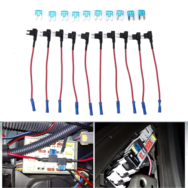 Soporte adaptador No es necesario cortar ni empalmar Rendimiento de doblado con mini cuchilla ATM de 15 amperios para alarma de automóvil GPS ANGGREK Otros