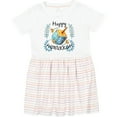 thumbnail image 3 of Inktastic Happy Hanukkah Dreidel and Laurels Girls Toddler Dress, 3 of 5