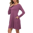 thumbnail image 4 of Vestidos casuales de manga larga con bolsillos para mujer Xemadio LRWJ1046-31, 4 of 7