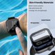 thumbnail image 5 of Straight Edge Case Compatible with Apple Watch 41mm Series 7 with Tempered Glass Screen Protector, iWatch Full Protective Hard PC Bumper Case Face Cover (Blue), 5 of 5
