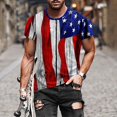 thumbnail image 2 of Eashery Mens T Shirt Loose Independence Day T Shirts Summer Beach Tops Purple 2XL, 2 of 4