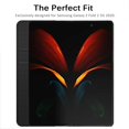 thumbnail image 2 of Compatible Samsung Galaxy Z Fold 2 5G 2020 Leather Case with Wallet Card Function, Anti Scratch Shockproof Bumper Case for Samsung Galaxy Z Fold 2 5G Fiber Black, 2 of 7
