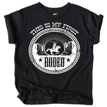 

My First Rodeo 1st Birthday T-Shirts for Baby Girls and Boys First Birthday Outfit Black Shirt 18 Months