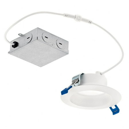 

Kichler Dlrc04r3090 Led Canless Recessed Light 4 Round Baffle Recessed Trim - White