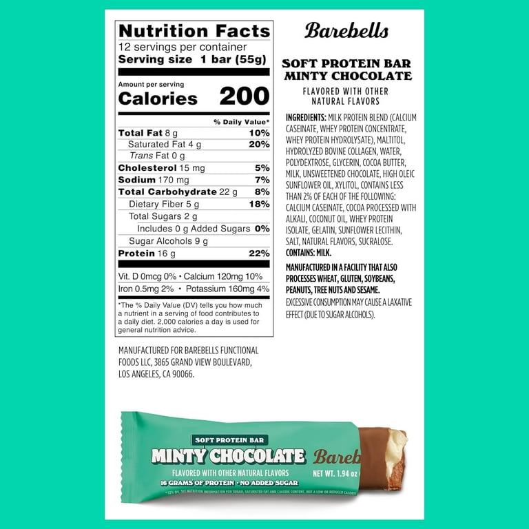 Barebells Nutrition Bars - Chocolate Dough - 12pk - Yahoo Shopping