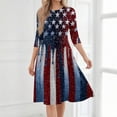 thumbnail image 5 of BOMYJESK Maxi Dresses for Women 250th Anniversary Stars Stripes Midi Dresses Boho Independence Day 4th Of July 2026 Summer Dresses Elegant Classy Evening Dress for Party Deep Red 2XL, 5 of 7