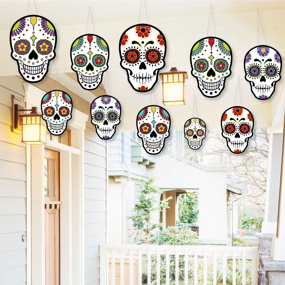 Day Of The Dead Hanging Porch Decor Outdoor Halloween Hanging Porch
