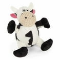 thumbnail image 2 of Godog Checkers Sitting Cow Durable Plush Dog Toy Mini, 2 of 2