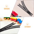 thumbnail image 2 of BRIGHTFUFU 2 pares de accesorios de vías de tren Vías de tren de plástico Modelo de juguete de construcción de ferrocarril Vías de ferrocarril para niño niña Árbol de Navidad Mesa de comedor Negro, 2 of 7