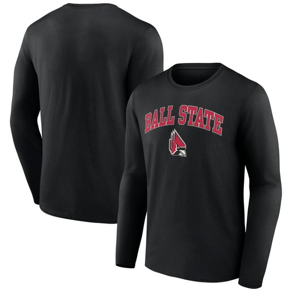 Men's Black Ball State Cardinals Campus Long Sleeve T-Shirt