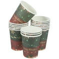 thumbnail image 1 of 32 Uds. Vasos de papel con temática navideña, vasos para bebidas navideñas, vasos de papel para helado, 1 of 8