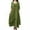 Green, variant on Idoravan Womens Casual Dresses Women's Fashion Plus Size Round-Neck Solid Long Dress Helf Sleeve Buttons Dress