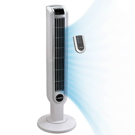 

Portable 3-Speed Oscillating Tower Fan with Timer and Remote Control 2510 White