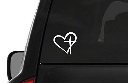 2x Wing Cross Jesus Christ Sticker Car Auto Window Door Laptop Vinyl Art Decal