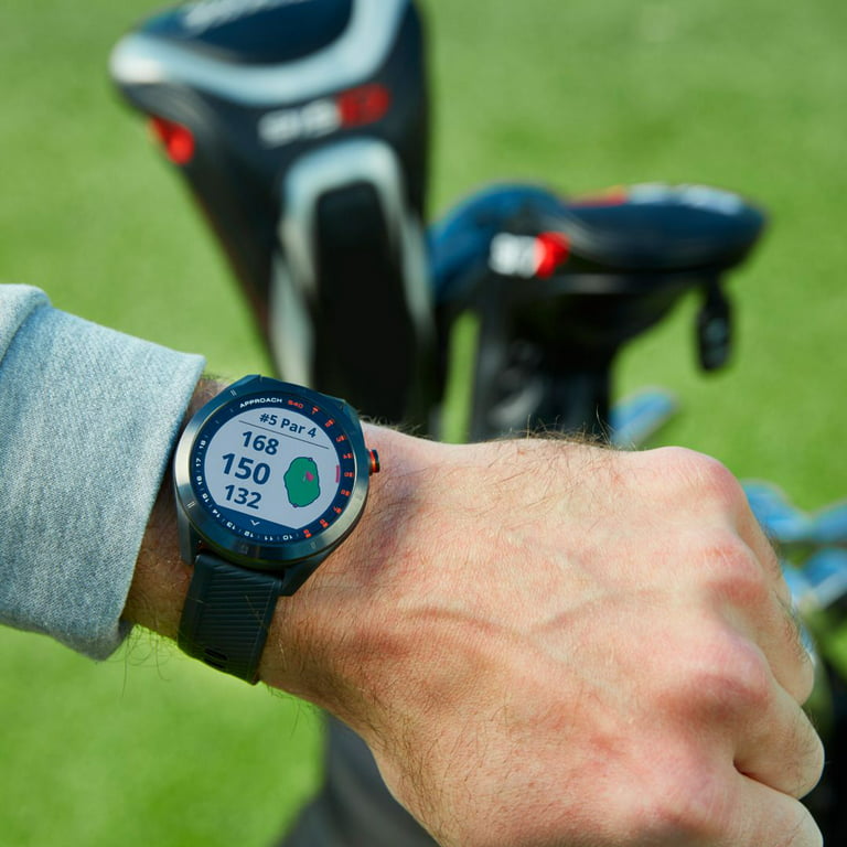 Approach® S60 Golf Watch, Black with Black Band - Walmart.com