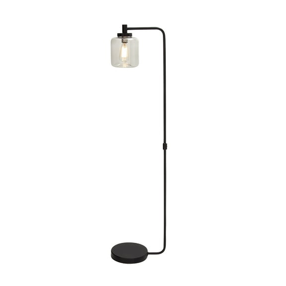 DecMode Black Metal Traditional Floor Lamp 61"