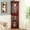 Cherry, variant on Illuminated Corner Curio Cabinet - Showcases Figurines and Wine in Home