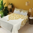 thumbnail image 4 of Ambesonne Victorian Fitted & Top Sheet Set with Shams, Medieval Baroque Art, Pale Brown Cream, 4 of 8