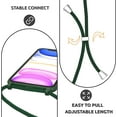thumbnail image 3 of Crossbody Lanyard Phone case for iPhone SE 2022 5G/iPhone 7/iPhone 8/iPhone SE 2020, Silicone Phone Cover with Adjustable Necklace Strap Shockproof Cover Case for iPhone SE3/SE2 - Deep Green, 3 of 13