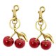 thumbnail image 1 of JUNZHIDAO Llavero de Cereza Chapado en Oro de 18K, Charm de Cereza Hecho de Herrajes de Metal y Resina Brillante, Charm de Cereza, 1 of 7