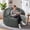 Chevron Gray, variant on Fulsmile 4Ft Bean Bag Chair for Adults, Large Lazy Sofa with Stuffed Memory Foam, Comfy Backrest Chair for Reading Gaming Relaxing, Plush Gray