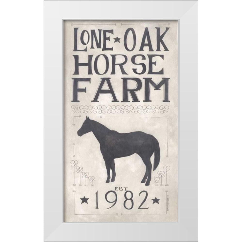 Shamp, Cindy 10x14 White Modern Wood Framed Museum Art Print Titled Lone Oak Horse Farm