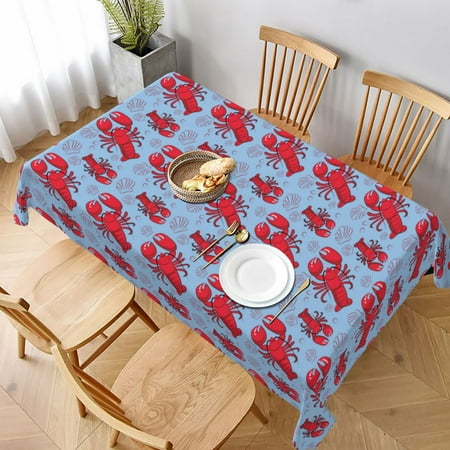 

Table Cloth Rectangle Table Cartoon Lobsters K Tablecloth 60 x 90 Inch Wrinkle Resistant Decorative Fabric Table Cover for Dining Party Indoor Outdoor