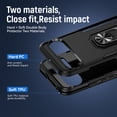thumbnail image 4 of for Google Pixel 9 / 9 Pro Case, Slim Fit Military Grade Drop Tested Dual Layer Shockproof Case with 360 Ring Holder Kickstand Protective Rugged Car Magnetic Non-Slip Phone Case,Black, 4 of 10