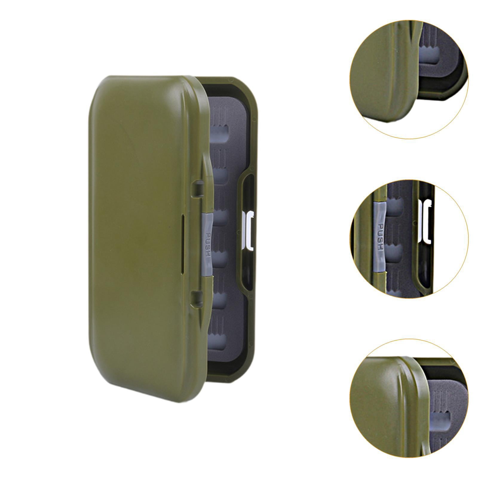 colaxi Fly Fishing Fly Box Small Fly Fishing Tackle Box Fishing Tackle Storage Case Green