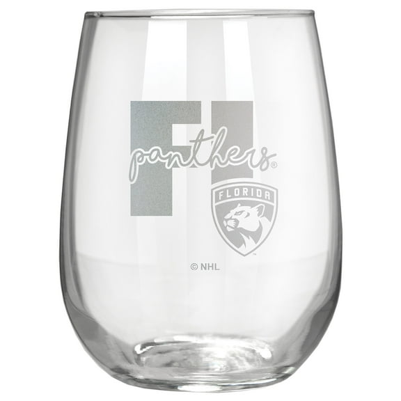 Florida Panthers Etched 17oz. City Stemless Wine Glass
