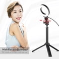 thumbnail image 2 of Andoer Mini 4 Inch LED Ring Light Kit with 2 * Ring Light 3200K-6500K Dimmable USB Powered + 2 * Desktop Tripod + 2 * Flexible Metal Ballhead for Live Streaming Online Teaching Video Conference, 2 of 9