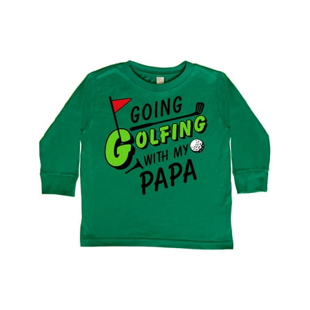 

Inktastic Going Golfing with my Papa- kids golf Gift Toddler Boy or Toddler Girl Long Sleeve T-Shirt