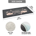 thumbnail image 3 of Elegant Flowers Leaves Happy Mothers Day Plush Carpet Non Slip Runner Rug Absorbent Bath Mat 39" x 20", 3 of 8