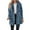 Blue, variant on Women Barn Jacket Plus Size Blue Flannel Fleece Coat Streetwear Fall Jackets for Women 2025 4X