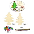 thumbnail image 4 of Christmas Tree Wood Slices Painting Set Unfinished DIY Paint Set for Party Favor 5pcs Set, 4 of 8