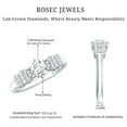 thumbnail image 5 of Rosec Jewels Certified Lab Diamond Promise Engagement Ring, 5 mm, EF-VS Quality - Ideal For Gift, 925 Sterling Silver, US 4.00, 5 of 8