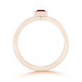 thumbnail image 2 of ANGARA Natural Bezel-Set Square Ruby Stackable Promise Ring in 14K Rose Gold for Women (Size-3mm) | July Birthstone, Birthday, Anniversary, Jewelry Gift for Women | Natural Ruby Ring, 2 of 9
