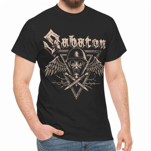 Reprint Rare SABATON Short Sleeve Men Cotton Black Gift T- Shirt All Size S to 2345XL