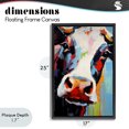 thumbnail image 4 of Stupell Industries Contemporary Cow Of Many Colors Black Floating Frame Canvas Art, 17 x 25, by Creative Studio, 4 of 8