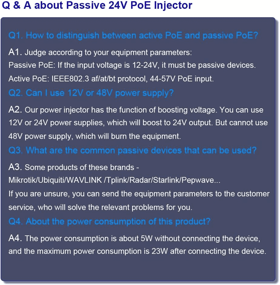 Industrial Gigabit Passive PoE Injector Hardened POE Adapter with 12-24V DC Input 24V PoE Output DIN- Rail/Wall Mount